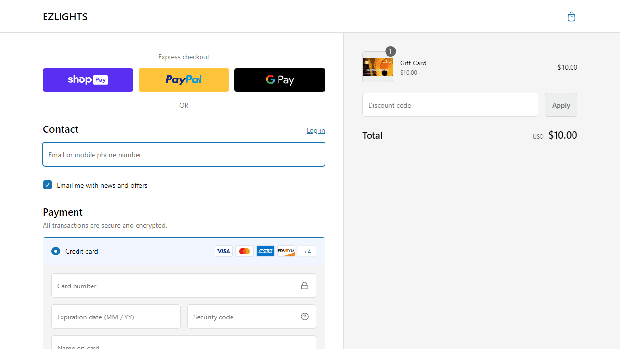 How to apply Ezlights coupon code